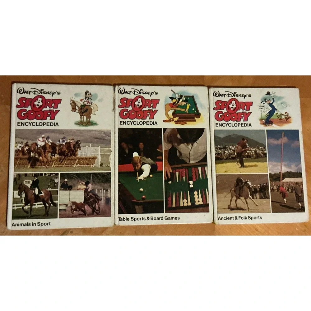 Lot of 12 Walt Disney Sport Goofy Encyclopedia Hardcover Vintage Illustrated‎